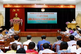 Quang cảnh lễ míttinh. (Ảnh: Nguyễn Dân/TTXVN)