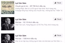 Nhiều tài khoản, Fanpage giả mạo MC-nhà báo nổi tiếng Lại Văn Sâm. (Nguồn: Chụp màn hình)