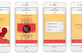 Các bước gửi lời chúc và mã khuyến mại của Uber tới người thân. (Nguồn: Uber)