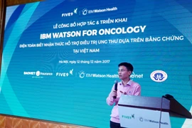 Ông Huấn khẳng định phần lợi nhuận từ việc triển khai hệ thống này (nếu có) sẽ được dùng hỗ trợ bệnh nhân. (Ảnh: T.H/Vietnam+)