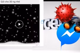 Nhiều người gửi link video (hình trái) còn không hề biết mình đã gửi đi vào đêm giáng sinh. (Ảnh: Vietnam+)
