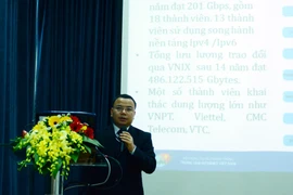 Ông Lê Nam Trung, Phó Giám đốc VNNIC cho biết năm 2018 đơn vị này sẽ tiếp tục tổ chức các sự kiện nâng cao nhận thức của cộng đồng về việc sử dụng tên miền .vn. (Ảnh: M.V/Vietnam+)