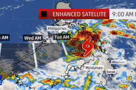 Bão Jangmi đang hoạt động trên khu vực miền Nam Philippines