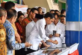 Tổng thống Indonesia Joko Widodo tại lễ khai trương ở Manado. (Nguồn: theinsiderstories.com)