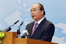 Thủ tướng Nguyễn Xuân Phúc, Trưởng Ban Chỉ đạo quốc gia về hội nhập quốc tế, phát biểu. (Ảnh: Thống Nhất/TTXVN)