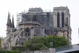 Nhà thờ Đức Bà Paris sau vụ hỏa hoạn. (Nguồn: THX/TTXVN)