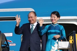 Thủ tướng Nguyễn Xuân Phúc và Phu nhân. (Ảnh: Thống Nhất/TTXVN)