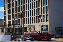 Đại sứ quán Mỹ tại thủ đô La Habana, Cuba. (Nguồn: AFP/TTXVN)