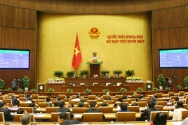 Quốc hội thông qua Nghị quyết phê chuẩn một số Phó Thủ tướng Chính phủ. (Ảnh: Nhan Sáng​/TTXVN)