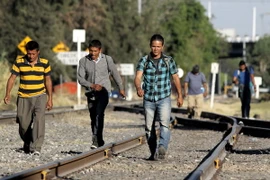 Người di cư tiến về phía biên giới Mexico - Mỹ ở Guadalajara, bang Jalisco, Mexico ngày 3/4. (Nguồn: AFP/TTXVN)