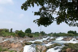 Một góc đỉnh thác Somphamit. (Ảnh: Phạm Kiên/Vietnam+)