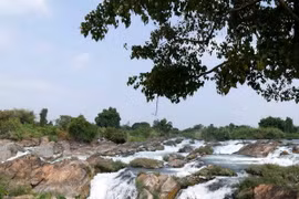 Một góc đỉnh thác Somphamit. (Ảnh: Phạm Kiên/Vietnam+)