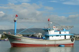 Tàu cá được đóng mới từ nguồn vốn vay theo Nghị định 67/NĐ-CP. (Ảnh: Nguyên Lý/TTXVN)