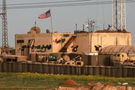 Một căn cứ quân sự của Mỹ ở làng al-Asaliyah, giữa thành phố Aleppo và thị trấn Manbij, Syria ngày 2/4. (Nguồn: AFP/TTXVN)