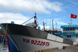Tàu cá được đóng mới từ nguồn vốn vay theo Nghị định 67/NĐ-CP. (Ảnh: Nguyên Lý/TTXVN)
