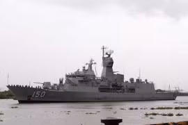 Tàu HMAS Anzac cập Cảng Thành phố Hồ Chí Minh năm 2016. (Ảnh: Thanh Vũ/TTXVN)