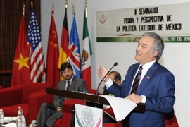 Đại sứ Nguyễn Hoài Dương phát biểu tại Hội thảo. (Ảnh: Việt Hùng/Vietnam+)