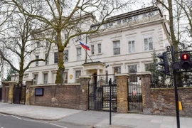 Đại sứ quán Nga tại London, Anh ngày 14/3. (Nguồn: THX/TTXVN)