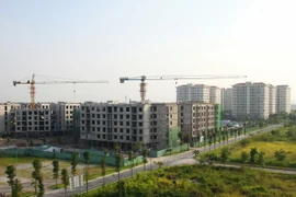 Một góc dự án nhà ở thu nhập thấp Đặng Xá, huyện Gia Lâm (giai đoạn 2). (Ảnh: Tuấn Anh/TTXVN)