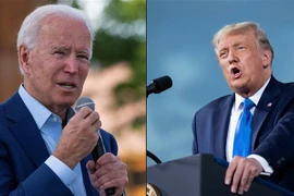 Tổng thống Mỹ đương nhiệm Donald Trump (phải) và ứng viên Tổng thống đảng Dân chủ Joe Biden. (Ảnh: AFP/TTXVN)