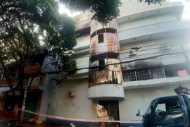 Hiện trường vụ cháy. (Ảnh: TTXVN phát)