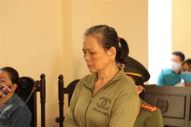 Nguyễn Thị Hoa tại phiên tòa. (Ảnh: Bùi Giang/TTXVN)