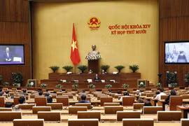 Quang cảnh một phiên họp trong đợt họp thứ nhất của Kỳ họp thứ 10. (Ảnh: Dương Giang/TTXVN)
