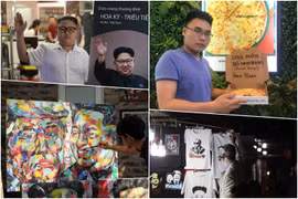 Nhiều doanh nghiệp, nhà hàng, cửa hiệu đã tranh thủ tung ra các dịch vụ kinh doanh “ăn theo” để quảng bá và thu hút khách. (Ảnh: Minh Sơn/Vietnam+)