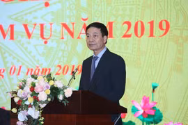 Bộ trưởng Bộ Thông tin và Truyền thông Nguyễn Mạnh Hùng. (Ảnh: Minh Sơn/Vietnam+)