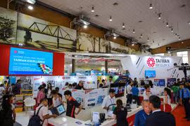 Khu trải nghiệm Taiwan Excellence mang đến các sản phẩm Công nghệ thông tin và Giải pháp thông minh nổi bật. (Ảnh: Minh Sơn/Vietnam+)