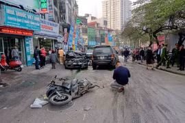 Hiện trường nơi xảy ra vụ tai nạn. (Ảnh: Sơn Bách/Vietnam+)