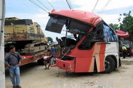 Hiện trường một vụ tai nạn giao thông. Ảnh minh họa. (Nguồn: TTXVN)