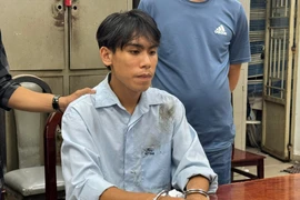 Đối tượng Nhữ Ngọc Long tại Cơ quan Công an. (Ảnh: Công an cung cấp)