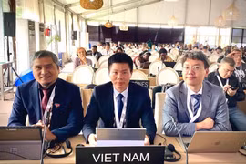 Đoàn Việt Nam tham dự tại phiên họp thứ 18 Ủy ban liên Chính phủ Công ước 2003. (Ảnh: TTXVN phát) 