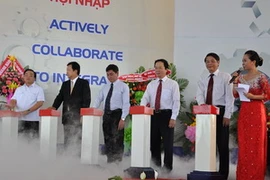 Quang cảnh lễ khởi công. (Ảnh: Nguyễn Sơn/Vietnam+)