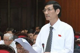 Đại biểu Quốc hội Đỗ Văn Vẻ, tỉnh Thái Bình phát biểu ý kiến. (Ảnh: Nhan Sáng/TTXVN)