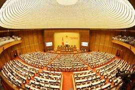 Kỳ họp thứ năm, Quốc hội khóa XIV khai mạc trọng thể tại Nhà Quốc hội, thủ đô Hà Nội. (Ảnh: TTXVN)