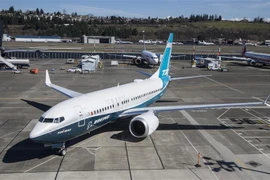 Máy bay Boeing 737-MAX 7 tại sân bay ở Seattle, Washington, Mỹ ngày 16/3 vừa qua. (Ảnh: AFP/TTXVN)