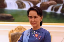 Cố vấn nhà nước kiêm Ngoại trưởng Myanmar Aung San Suu Kyi. (Ảnh: THX/TTXVN)