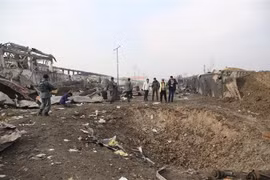 Hiện trường một vụ đánh bom liều chết ở Kabul, Afghanistan, ngày 29/11 vừa qua. (Ảnh: THX/TTXVN)