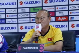 Huấn luyện viên đội tuyển Việt Nam Park Hang Seo. (Ảnh: Phạm Kiên/TTXVN)