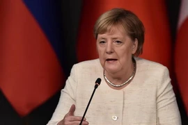 Thủ tướng Đức Angela Merkel tại cuộc họp báo ở Istabul của Thổ Nhĩ Kỳ, ngày 27/10. (Ảnh: AFP/TTXVN)
