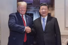 Tổng thống Mỹ Donald Trump (trái) và Chủ tịch Trung Quốc Tập Cận Bình. (Ảnh: THX/TTXVN)