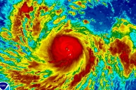 Hình ảnh vệ tinh siêu bão Haiyan. (Nguồn: NOAA) 