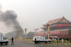 Quảng trường Thiên An Môn bị phong tỏa sau vụ đâm xe chết người hôm 28/10. (Nguồn: AFP)