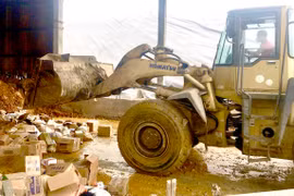 Phú Thọ tiêu hủy 23.000 sản phẩm thực phẩm không rõ nguồn gốc