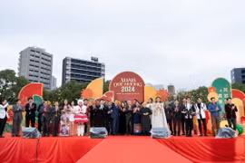 Tưng bừng Lễ hội “Xuân quê hương 2024” tại Fukuoka, Nhật Bản. (Ảnh: Phạm Tuân/TTXVN)