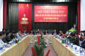 Hội thảo về Đại tướng Chu Huy Mân (Ảnh : Nguyễn Văn Nhật/TTXVN)