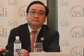 Phó Thủ tướng Hoàng Trung Hải tại Diễn đàn kinh tế Việt Nam. (Ảnh: Kim Dung, Nguyễn Giáp/Vietnam+)