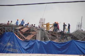 Hiện trường vụ tai nạn. (Ảnh: Dương Chí Tưởng/Vietnam+)